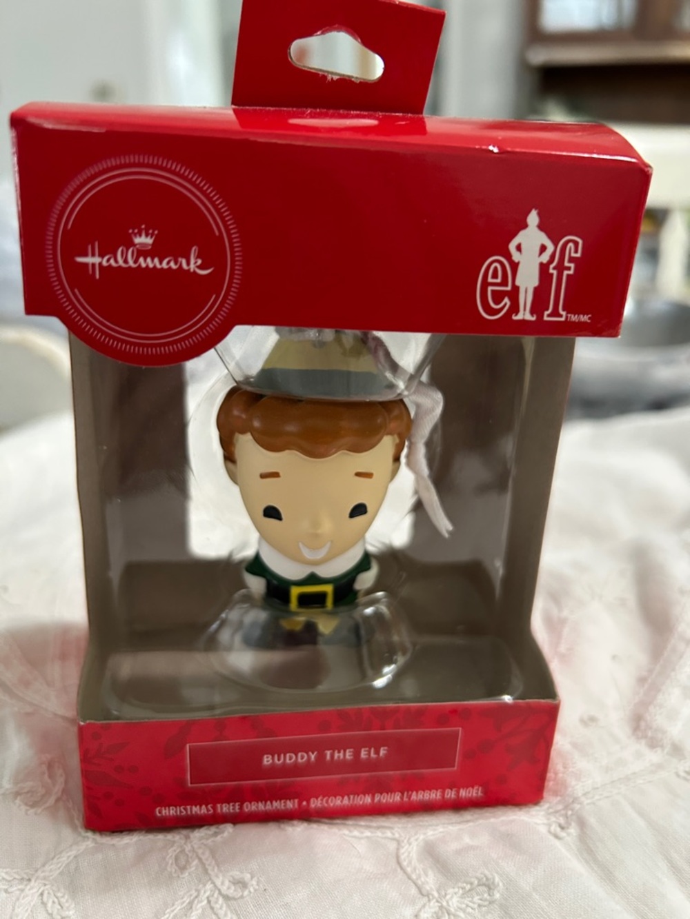 Hallmark Buddy the Elf Ornament - Green & Brown with Red Box